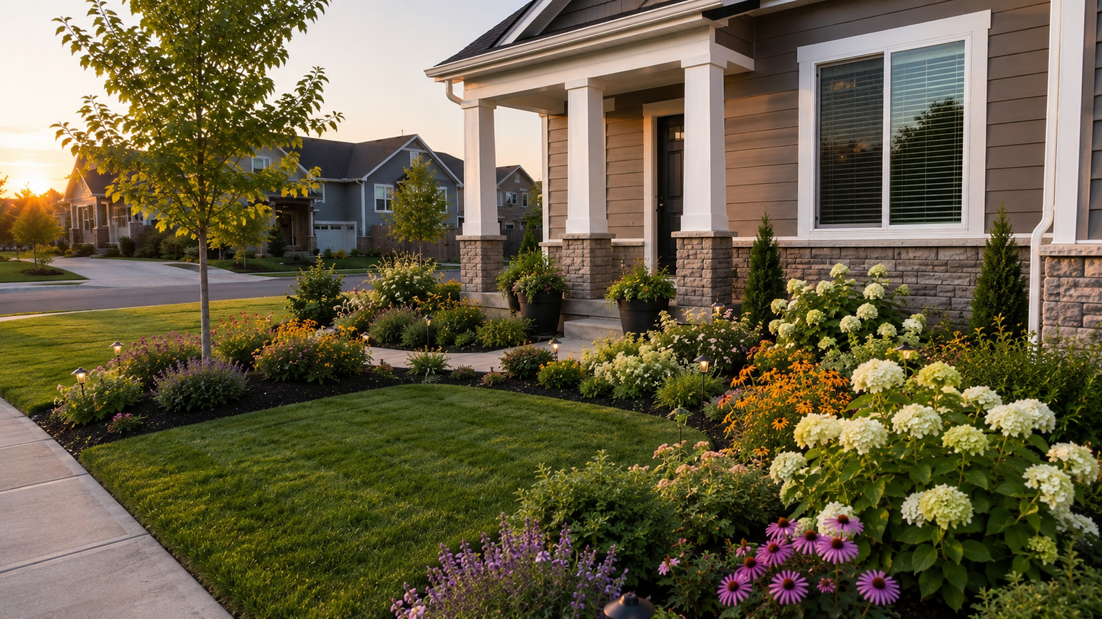 Garden planting beds and landscape design