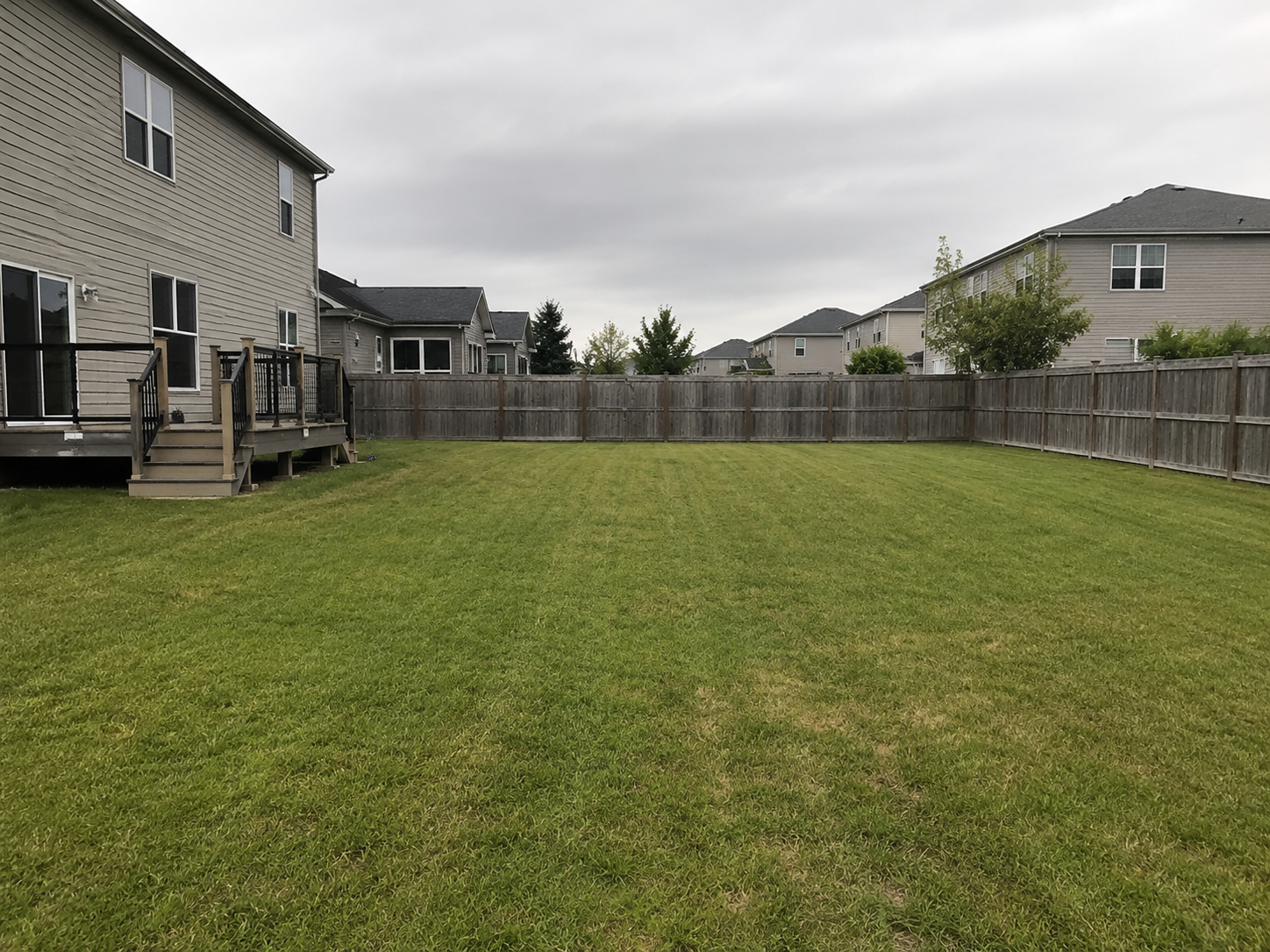 Plain backyard before outdoor living space