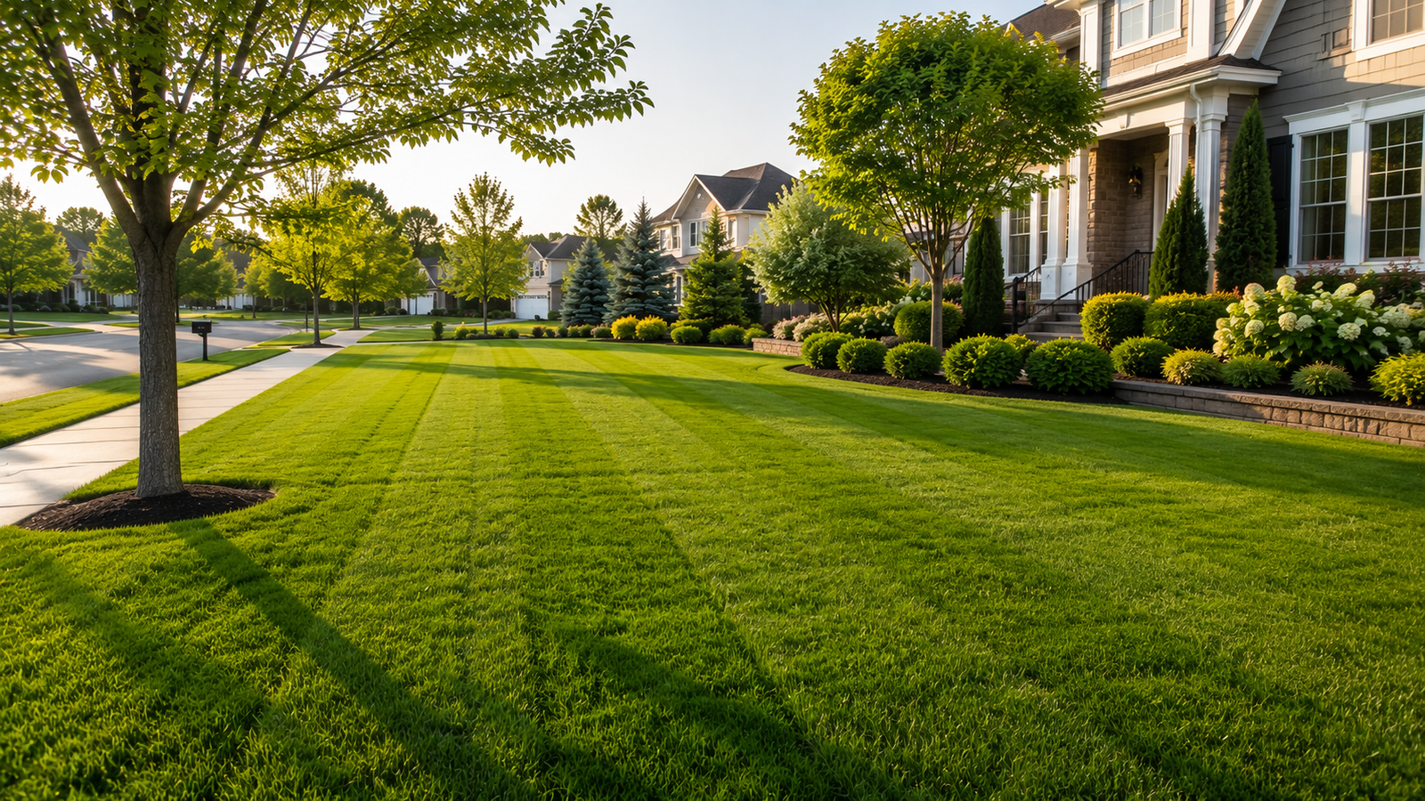 Professional lawn mowing and maintenance