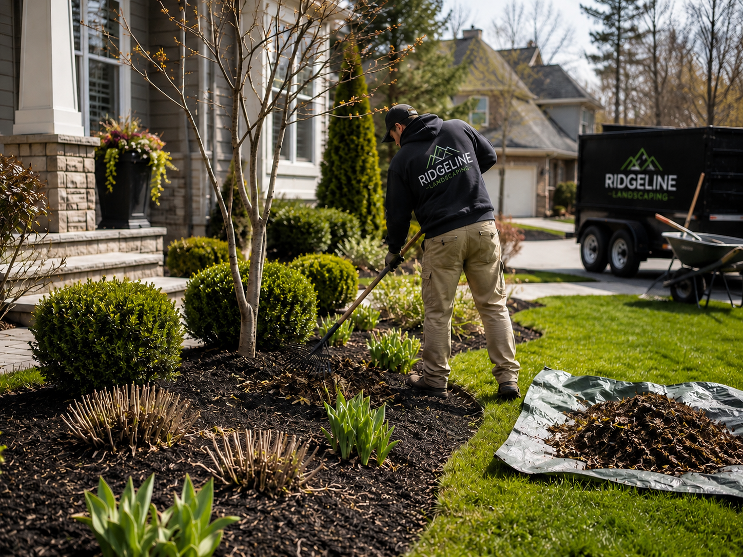 Fall cleanup and seasonal landscape services